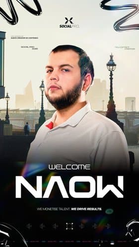 Perfil de NAOW, jugador profesional de CS2 de España, representado por SocialPro